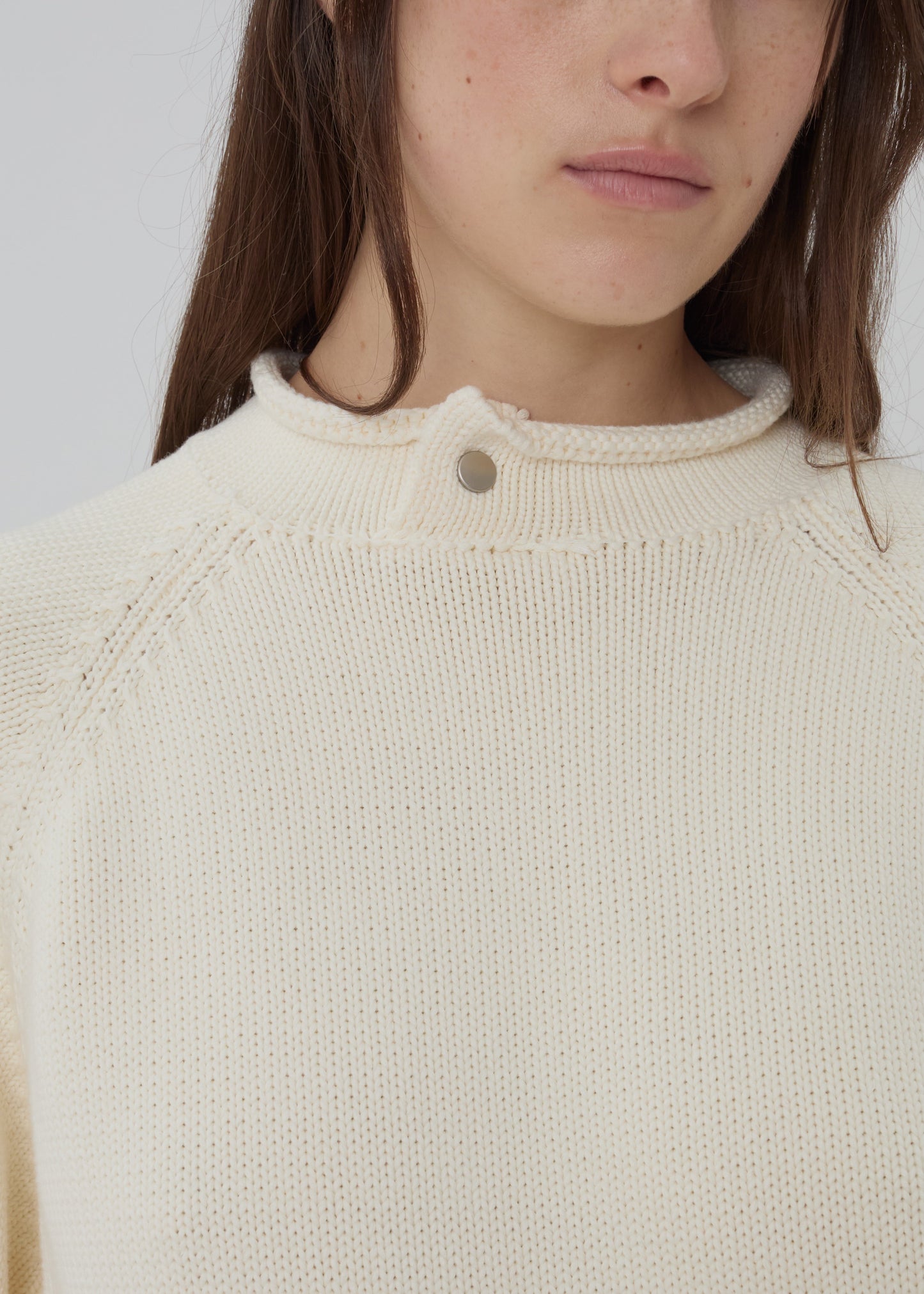 STILL HERE Snap Collar Sweater Butter - Sweaters available at Hiptique in Woodland Hills