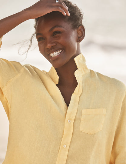 Frank & Eileen Relaxed Button-Up Shirt Sunshine - detail - Hiptique Woodland Hills