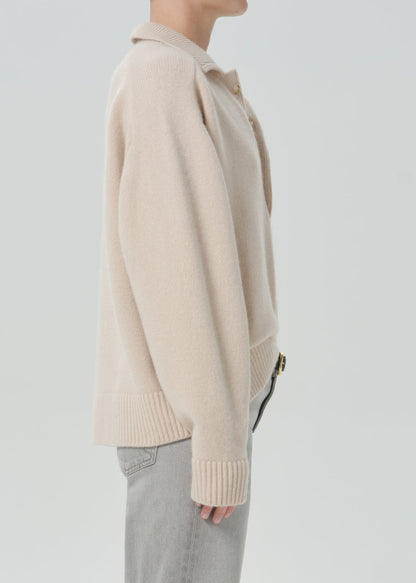 CITIZENS OF HUMANITY agatha rugby pillow (dk beige) - Sweaters available at Hiptique in Woodland Hills