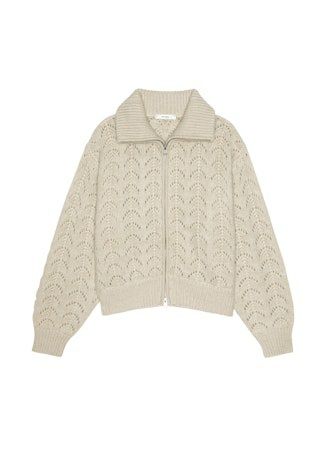 THE AIRY LUREX ZIP SWEATER