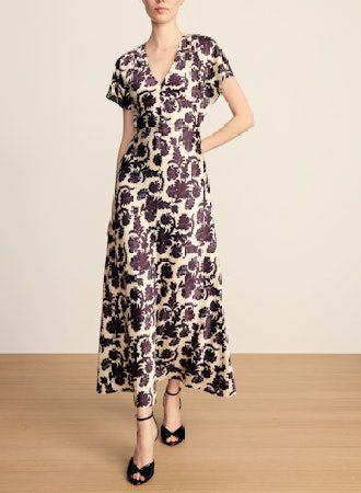 V NECK REDGRAVE DRESS