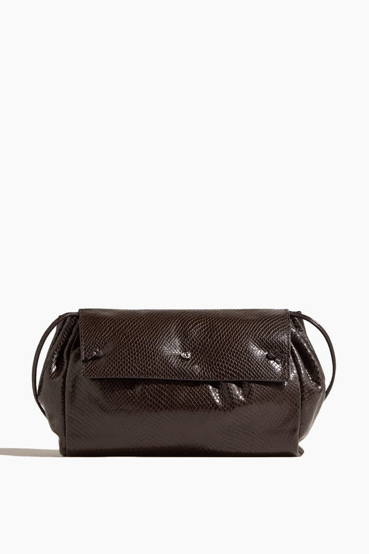 STAUD Cy Convertible Bag Espresso Snake - handbag available at Hiptique boutique in Woodland Hills California