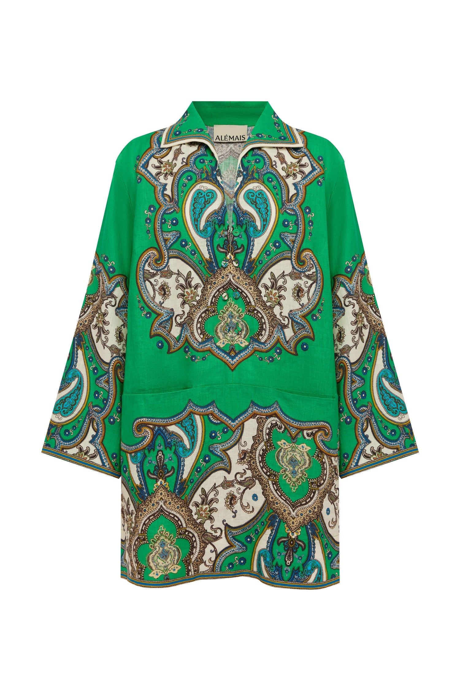 ALEMAIS Porter Mini Dress Jade - mini dress available at Hiptique boutique in Woodland Hills California