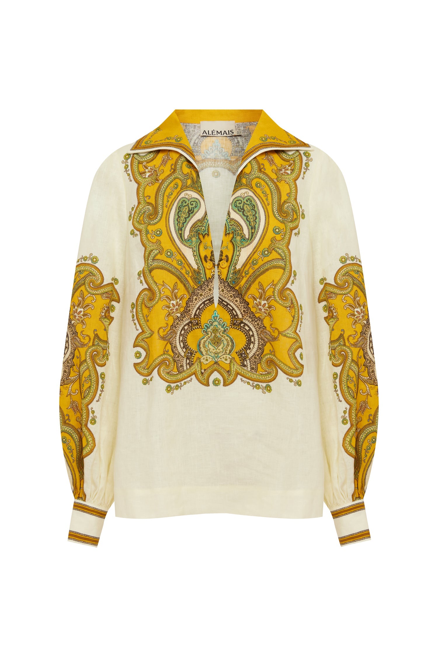 ALEMAIS Porter Top Cream - blouse available at Hiptique boutique in Woodland Hills California