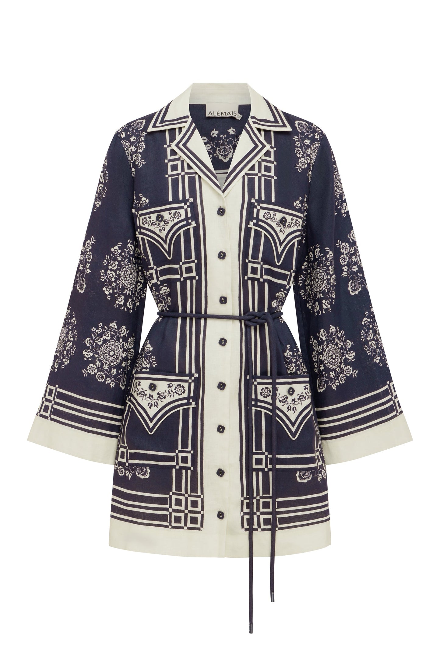 ALEMAIS Banderra Mini Dress Ink - Dresses available at Hiptique in Woodland Hills