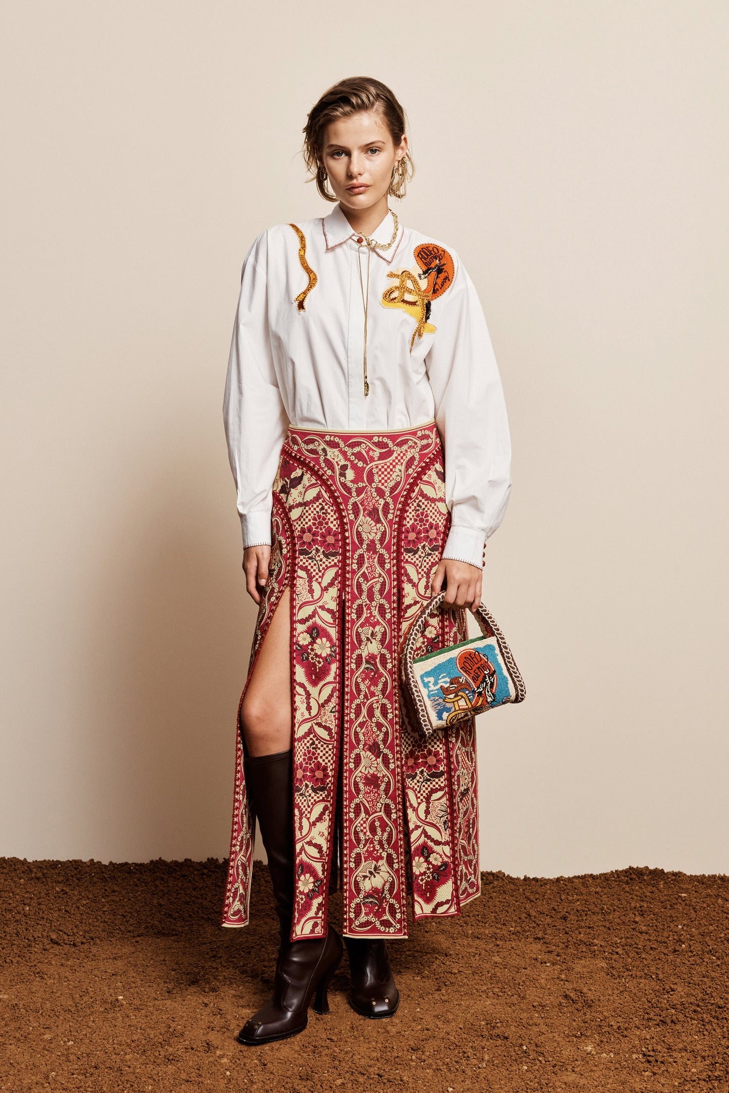 ALEMAIS Kenny Skirt Red - Skirts available at Hiptique in Woodland Hills