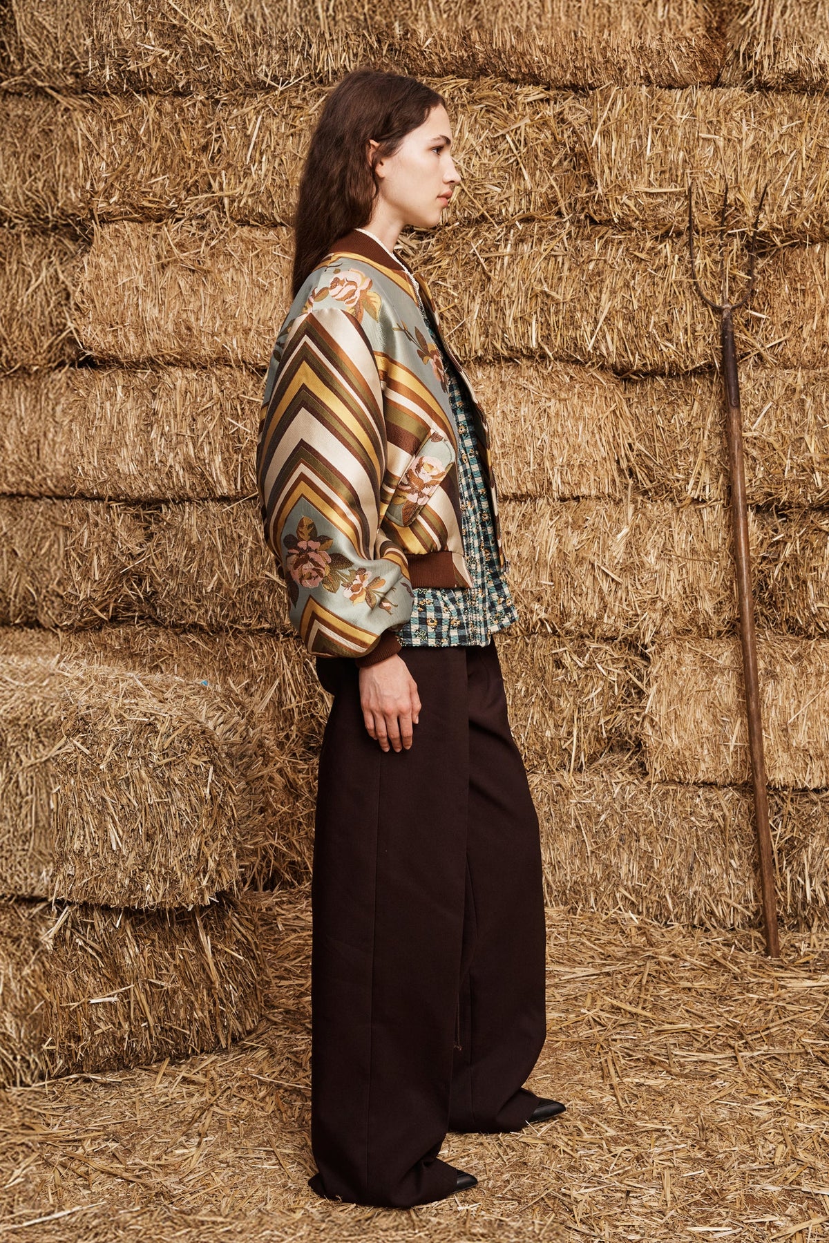 ALEMAIS La Rosa Jacquard Bomber Jacket Multi - Jackets & Blazers available at Hiptique in Woodland Hills
