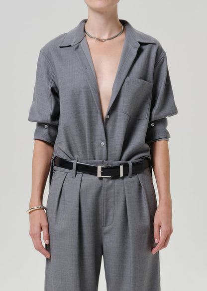 CITIZENS OF HUMANITY kayla shrunken in felted wool gris (lt/md grey) - Tops available at Hiptique in Woodland Hills