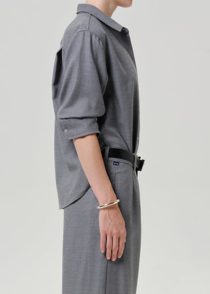 CITIZENS OF HUMANITY kayla shrunken in felted wool gris (lt/md grey) - Tops available at Hiptique in Woodland Hills