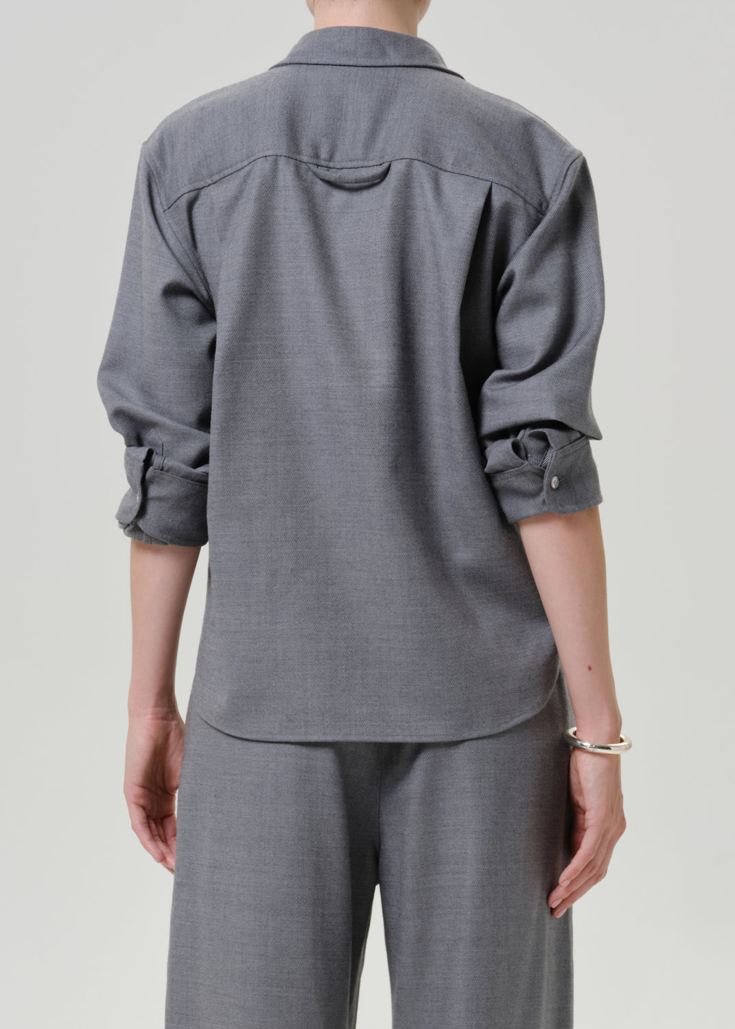 CITIZENS OF HUMANITY kayla shrunken in felted wool gris (lt/md grey) - Tops available at Hiptique in Woodland Hills