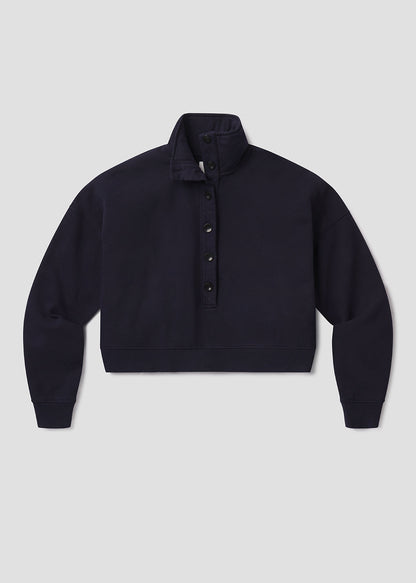 Citizens of Humanity Mirelle Funnel Neck Navy - sweatshirt available at Hiptique boutique in Woodland Hills California