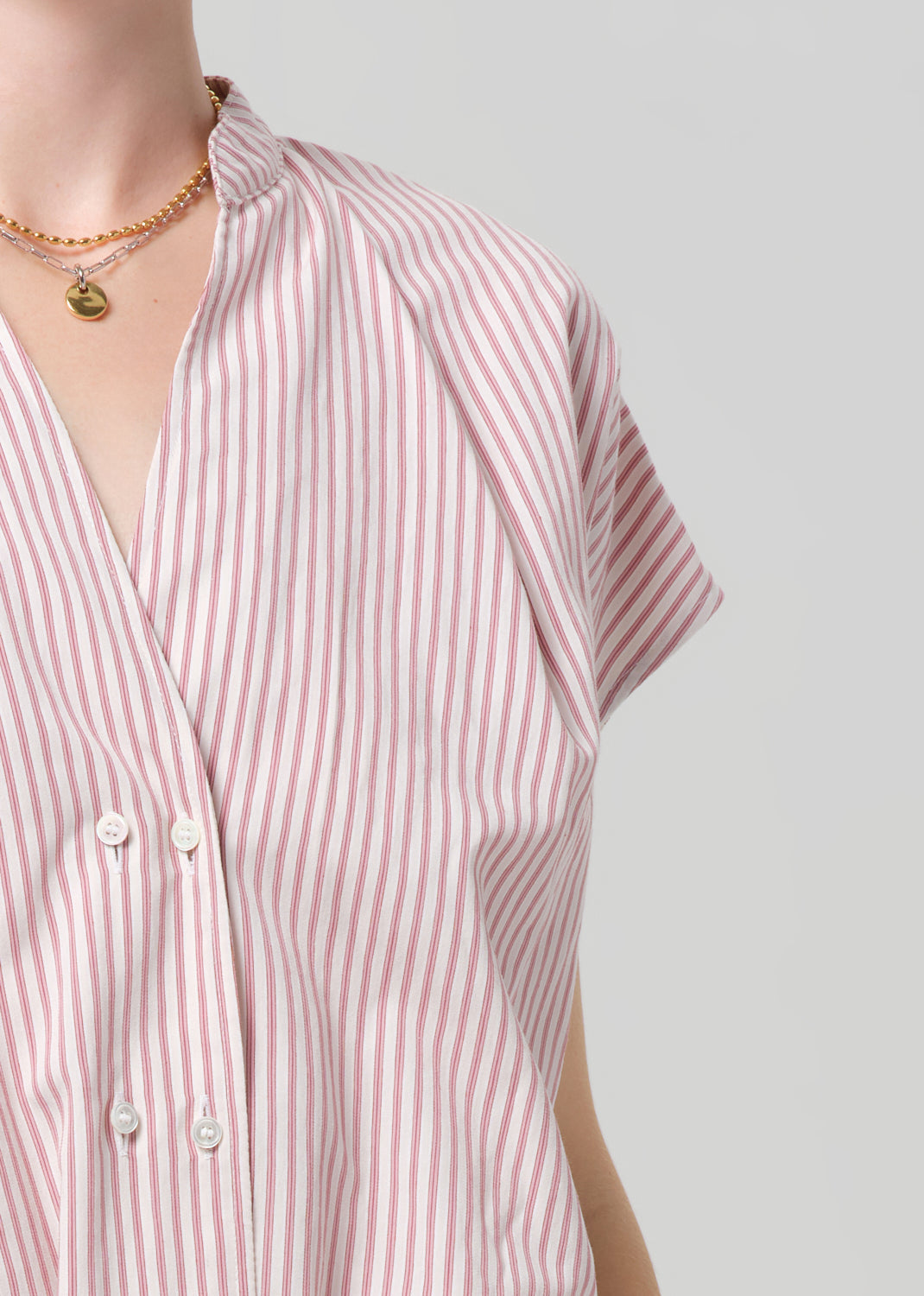 Citizens of Humanity Penelope Blouse Raspberry Stripe - blouse available at Hiptique boutique in Woodland Hills California