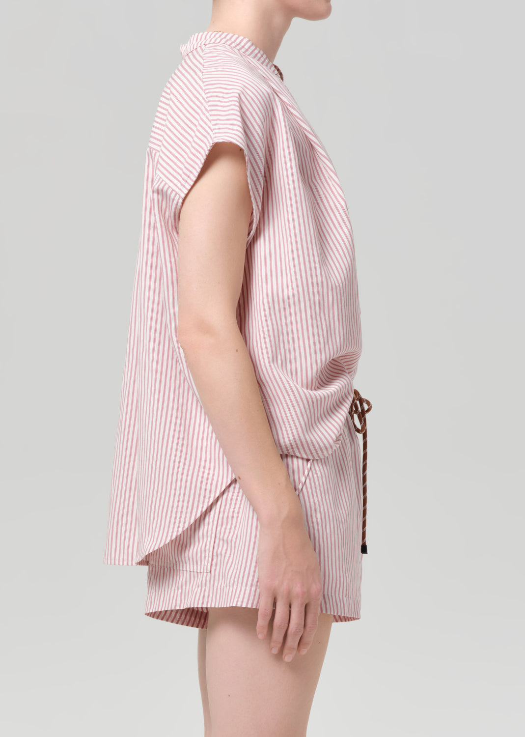 Citizens of Humanity Penelope Blouse Raspberry Stripe - blouse available at Hiptique boutique in Woodland Hills California