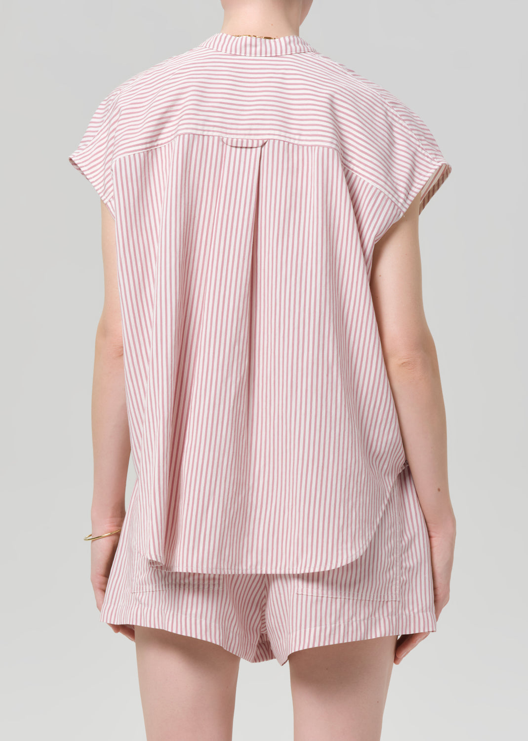 Citizens of Humanity Penelope Blouse Raspberry Stripe - blouse available at Hiptique boutique in Woodland Hills California