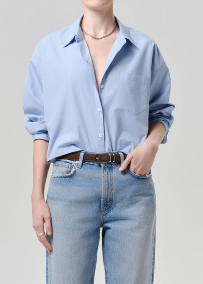 Citizens of Humanity Petit Ami Shirt French Blue - shirt available at Hiptique boutique in Woodland Hills California