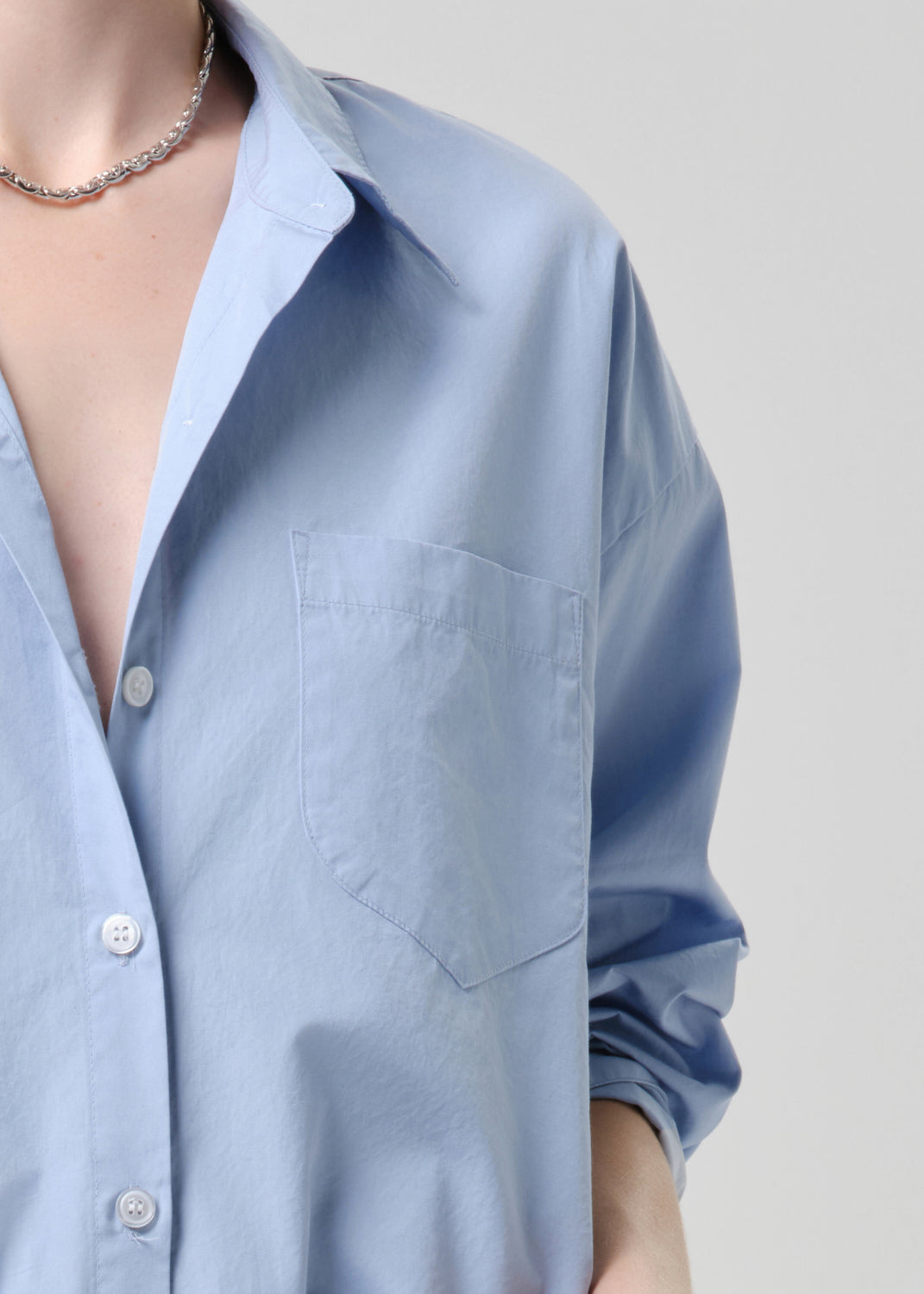 Citizens of Humanity Petit Ami Shirt French Blue - shirt available at Hiptique boutique in Woodland Hills California