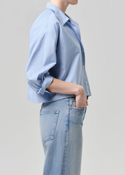 Citizens of Humanity Petit Ami Shirt French Blue - shirt available at Hiptique boutique in Woodland Hills California