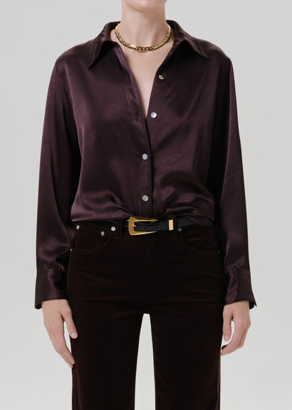 CITIZENS OF HUMANITY tullah shirt espresso - Tops available at Hiptique in Woodland Hills