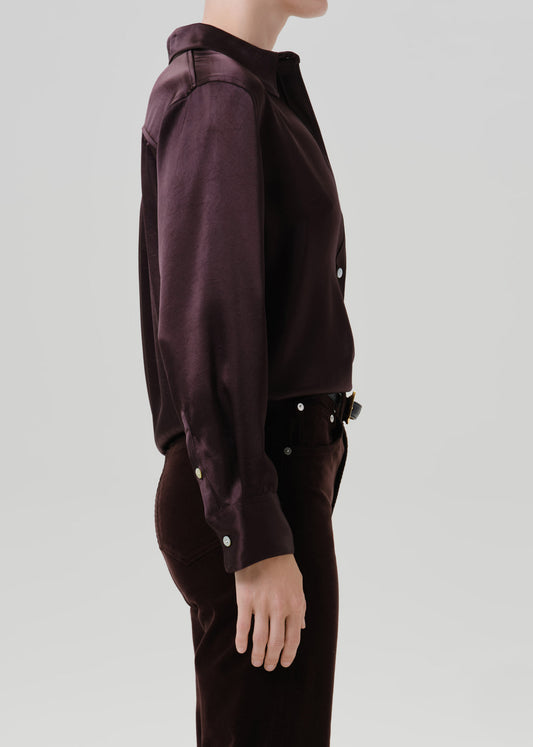 CITIZENS OF HUMANITY tullah shirt espresso - Tops available at Hiptique in Woodland Hills