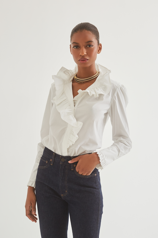 CARA CARA Anne Blouse White - Tops available at Hiptique in Woodland Hills