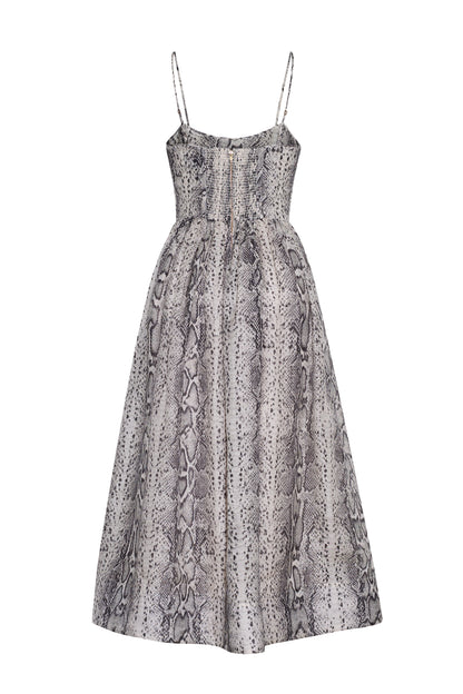 CARA CARA Alba Midi Dress Classic Snake Grey - Dresses available now