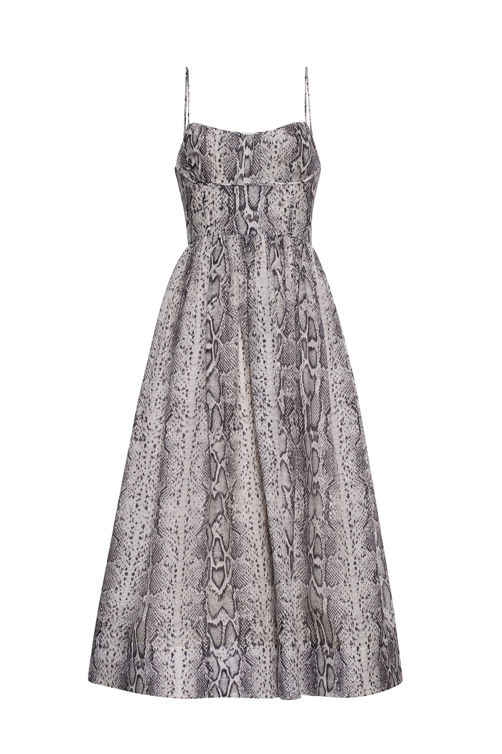 CARA CARA Alba Midi Dress Classic Snake Grey - Dresses available now