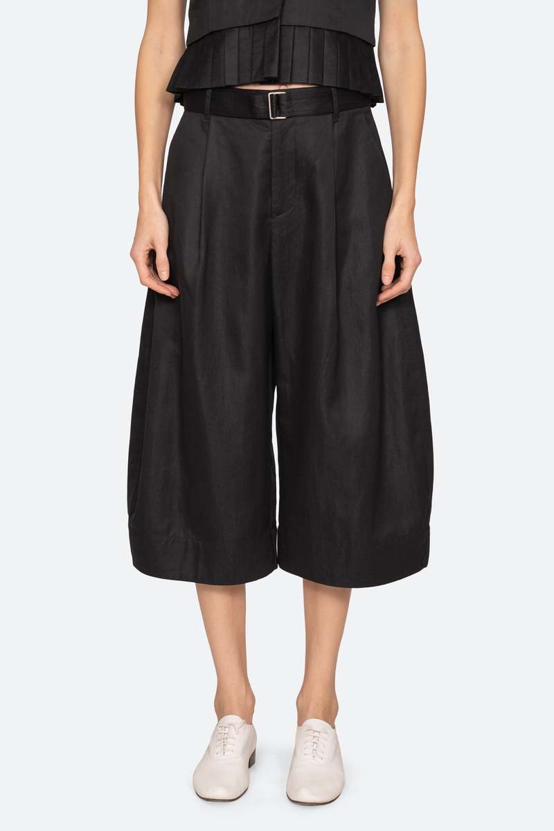 Sea NY Angelina Culotte Pant Black - view 1 available at Hiptique boutique in Woodland Hills California