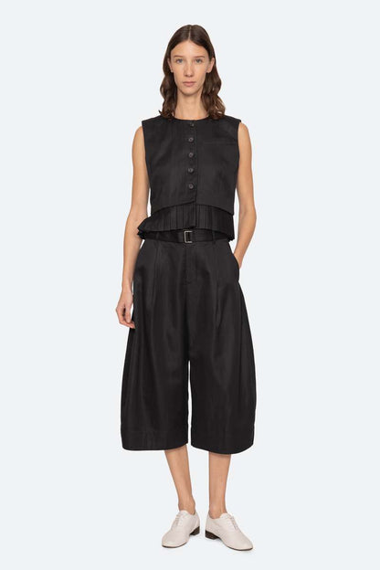 Sea NY Angelina Culotte Pant Black - view 4 available at Hiptique boutique in Woodland Hills California
