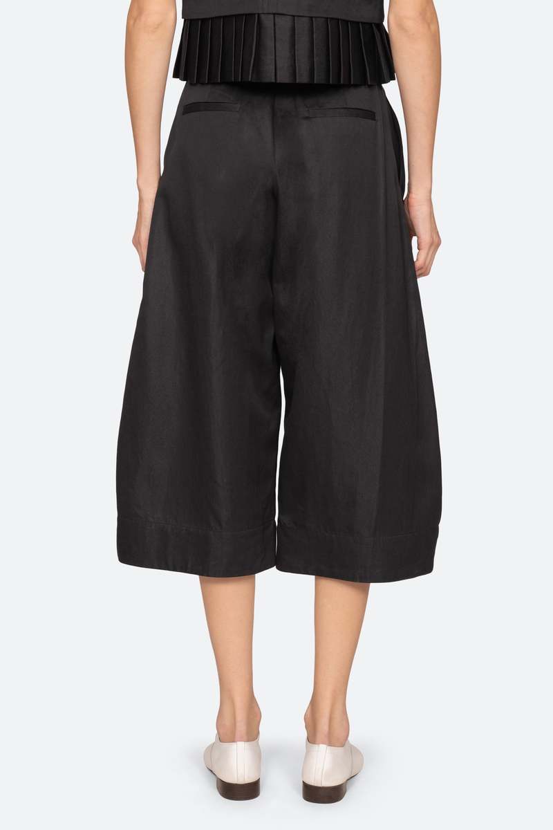 Sea NY Angelina Culotte Pant Black - view 3 available at Hiptique boutique in Woodland Hills California