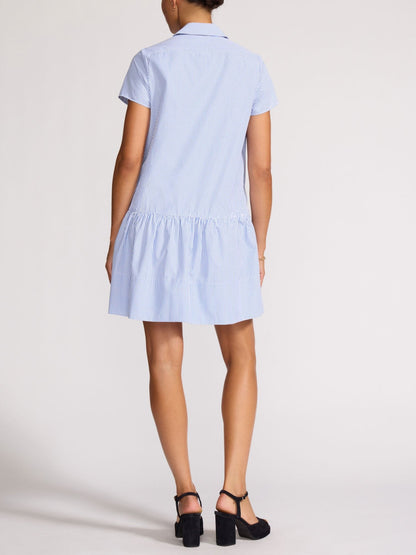 Brochu Walker Antibes Dress Blue Stripe - detail - Hiptique Woodland Hills