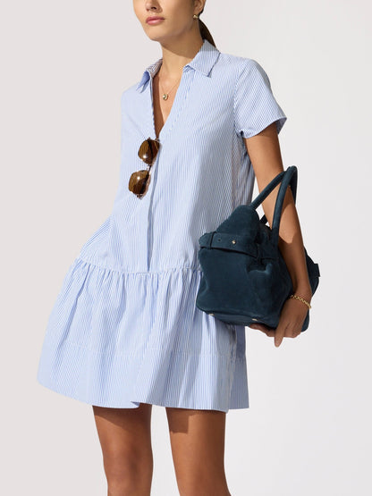 Brochu Walker Antibes Dress Blue Stripe - lifestyle - Hiptique Woodland Hills