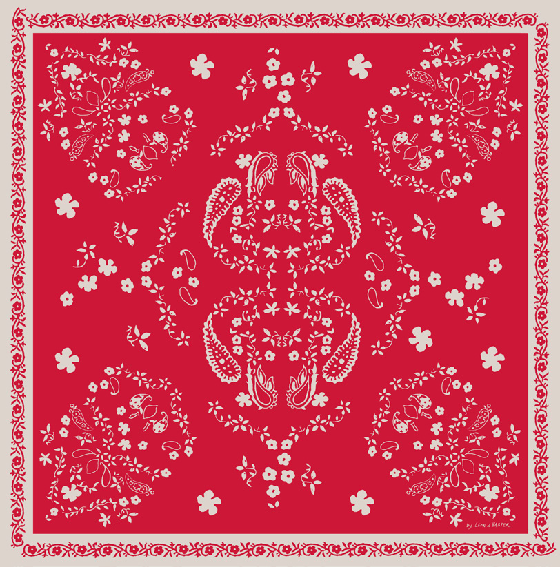 Leon & Harper Emile Bandana - printed cotton bandana styling option