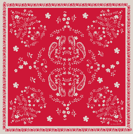 Leon & Harper Emile Bandana - printed cotton bandana styling option