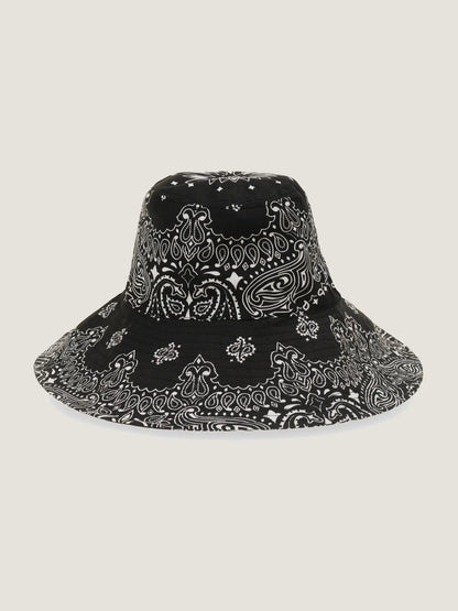Call It By Your Name Capeline Sunhat Black - detail view - Hiptique Woodland Hills