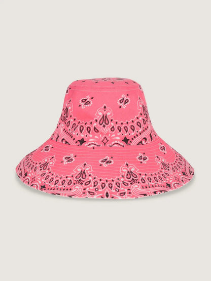 Call It By Your Name Capeline Sunhat Pink - bead-tipped ties detail - Hiptique Woodland Hills