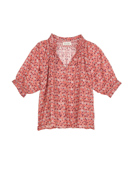 MABE Darla Print Top Rose Multi - product available at Hiptique boutique in Woodland Hills California