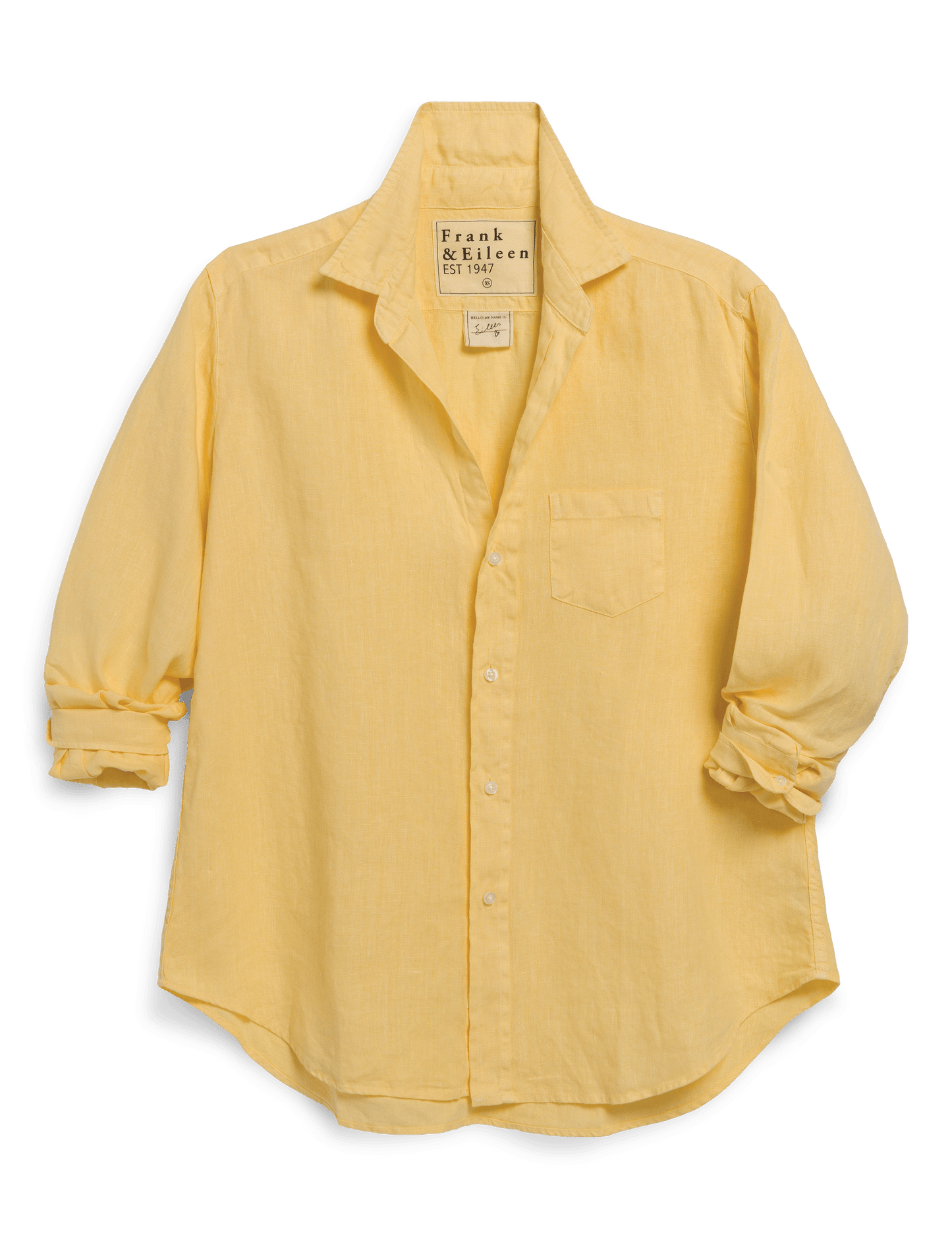 Frank & Eileen Eileen Shirt Sunshine Washed Linen - product shot - Hiptique Woodland Hills