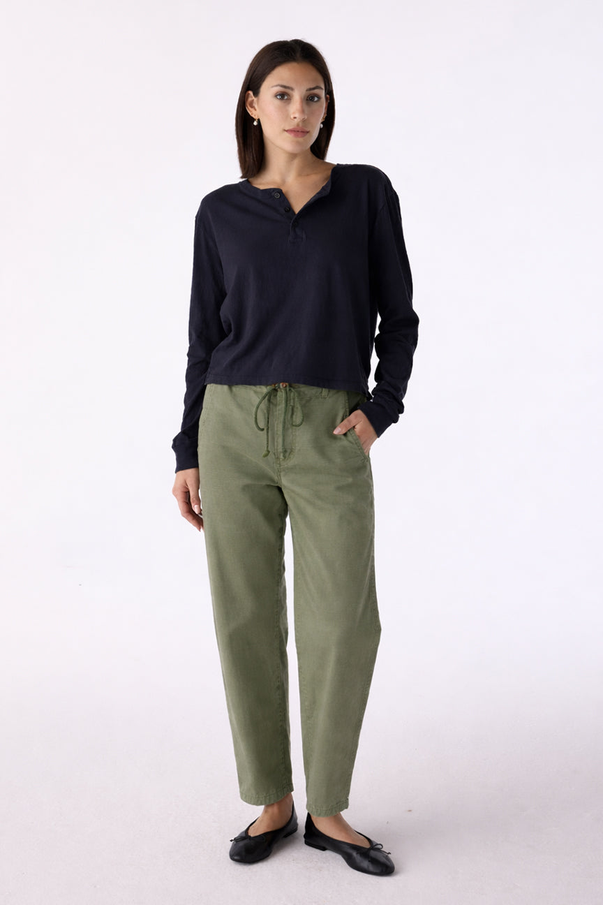 AMO Denim Elaine Pant Surplus - trouser available at Hiptique boutique in Woodland Hills California