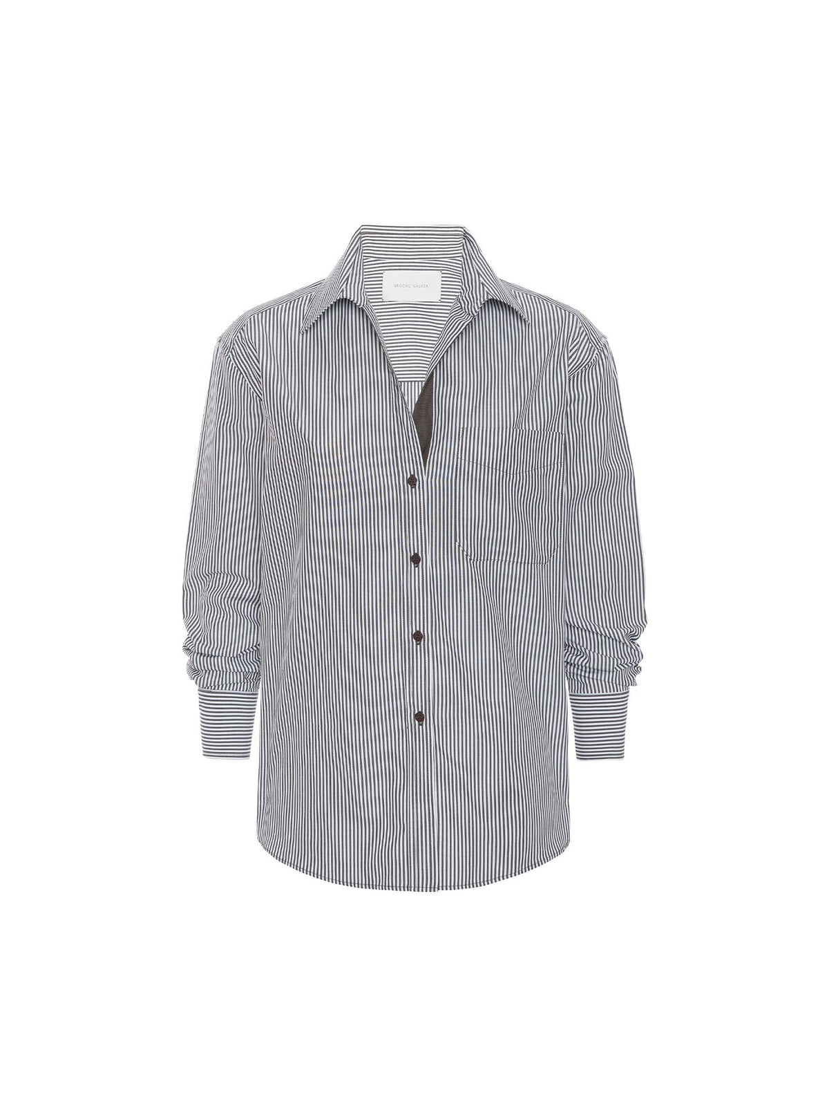 Brochu Walker Everyday Shirt Flint Stripe - button-up shirt available at Hiptique boutique in Woodland Hills California