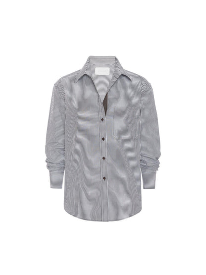 Brochu Walker Everyday Shirt Flint Stripe - button-up shirt available at Hiptique boutique in Woodland Hills California