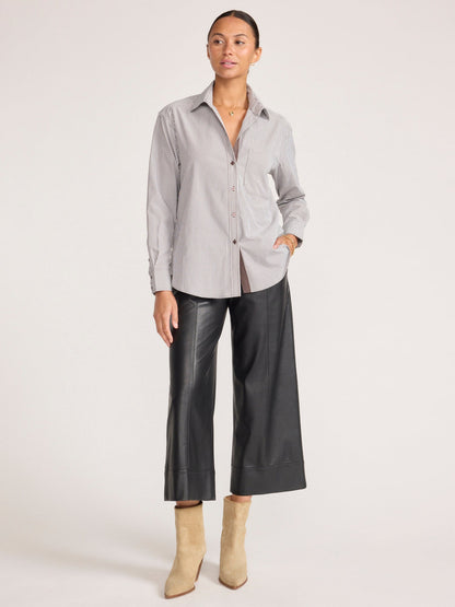 BROCHU WALKER Everyday Shirt Flint Stripe - Tops available at Hiptique in Woodland Hills
