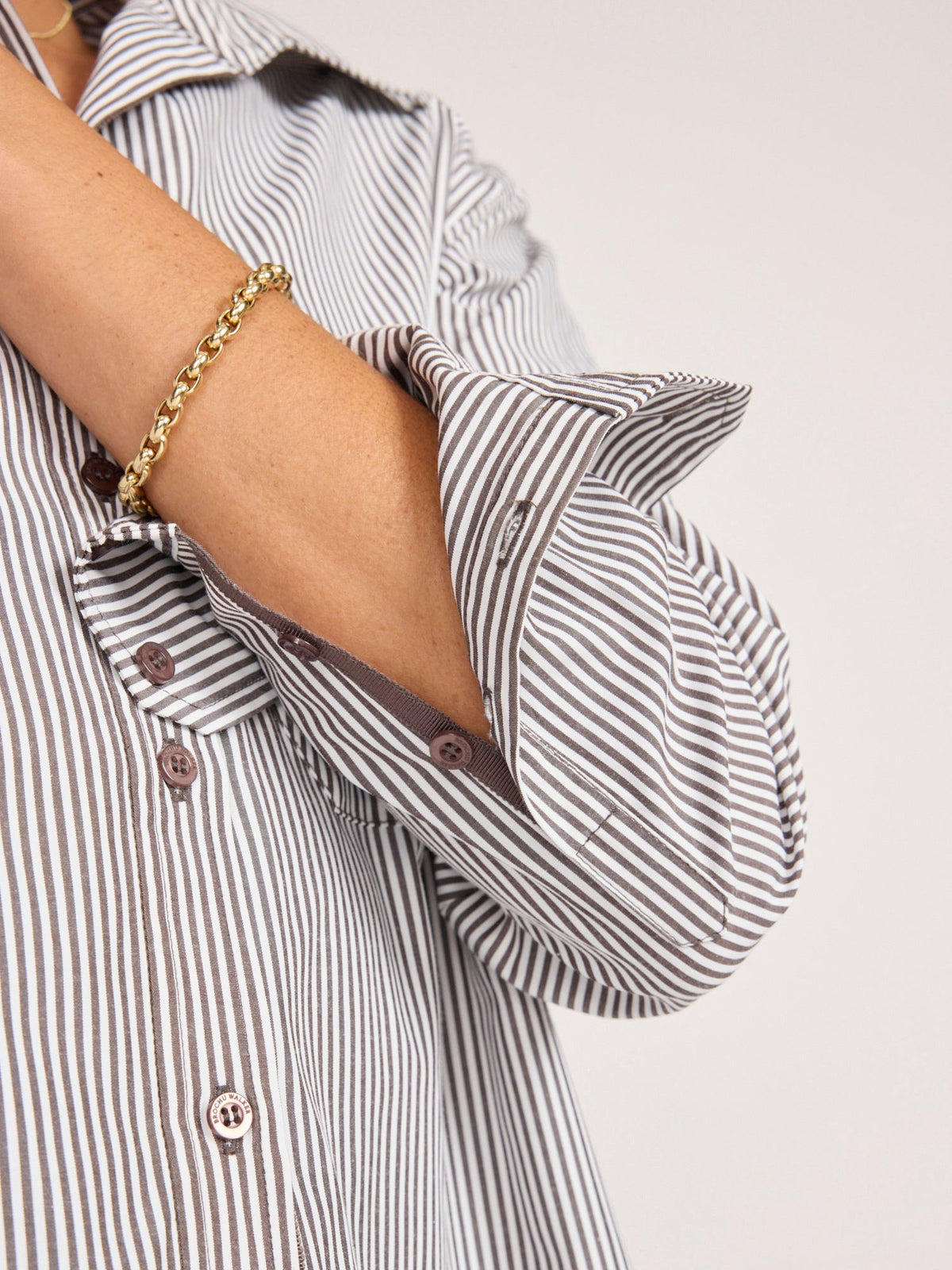 BROCHU WALKER Everyday Shirt Flint Stripe - Tops available at Hiptique in Woodland Hills