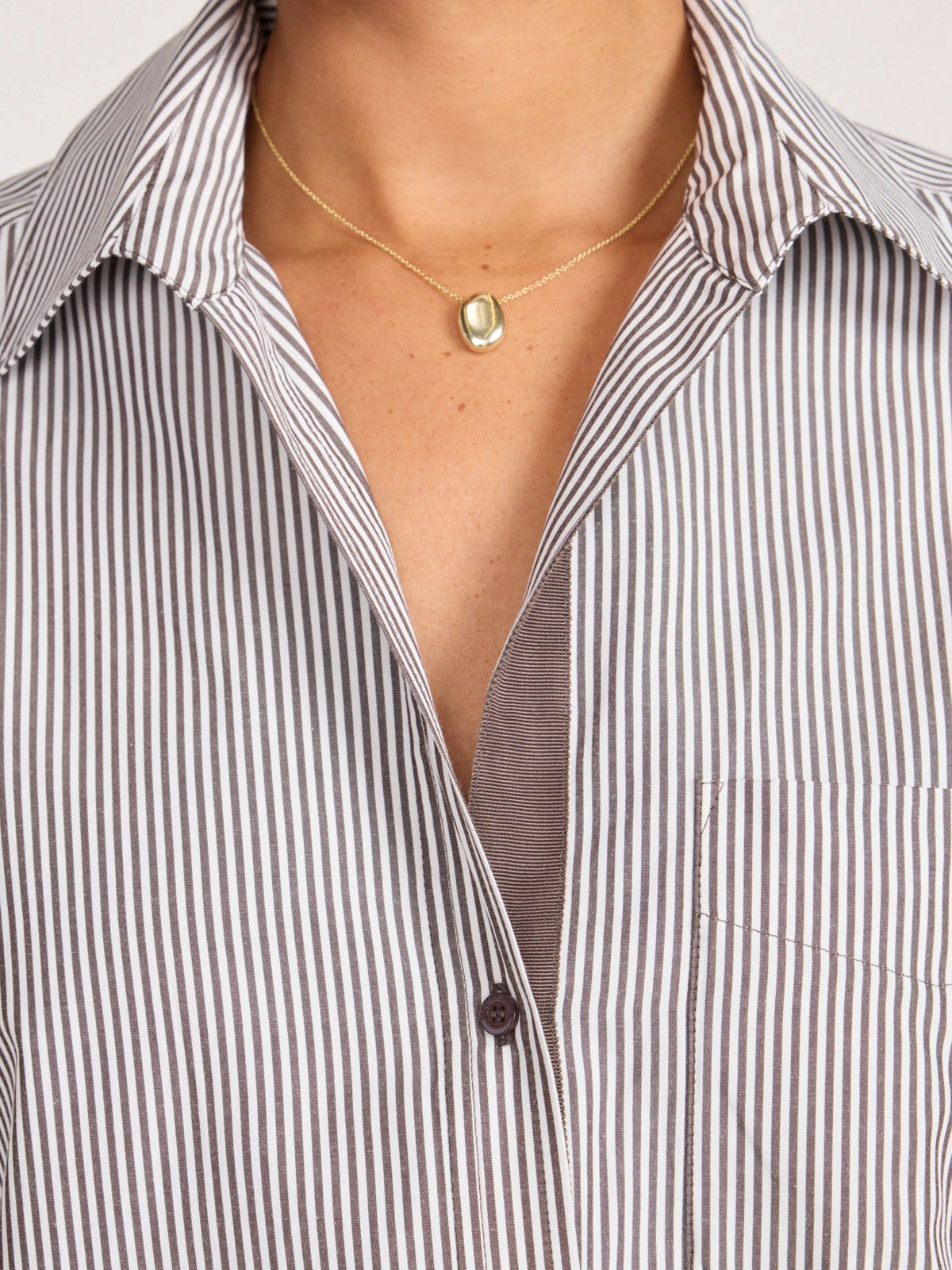 Brochu Walker Everyday Shirt Flint Stripe - button-up shirt available at Hiptique boutique in Woodland Hills California