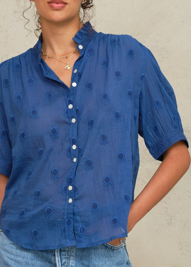 MABE Frani Top Cobalt - product available at Hiptique boutique in Woodland Hills California