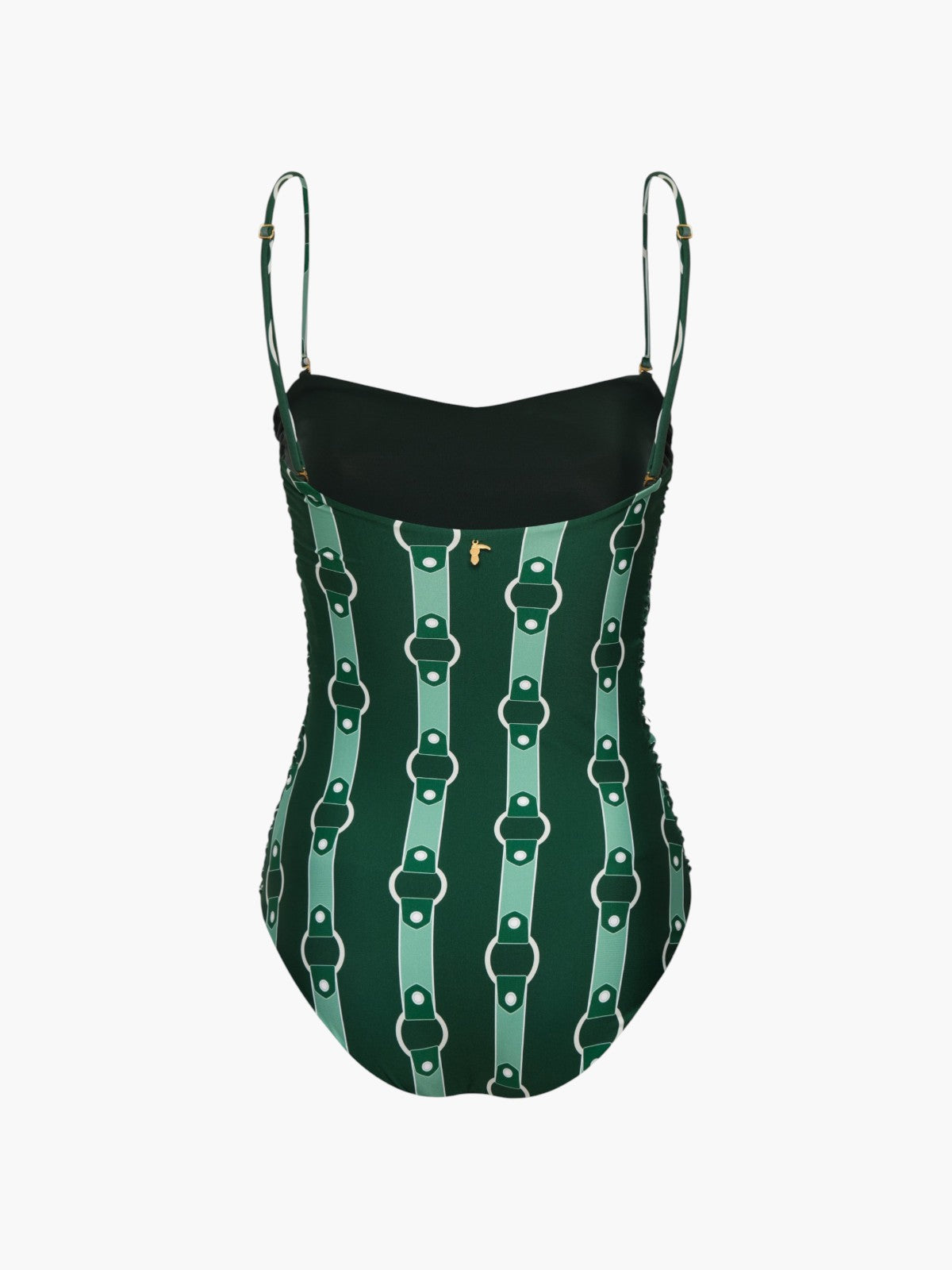 Juan de Dios Las Balsas One Piece Green Horses - women's one-piece swimsuit available at Hiptique boutique in Woodland Hills California