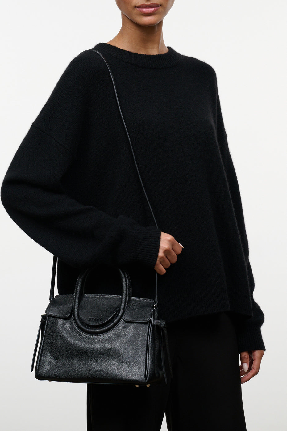 STAUD Maude Mini Carryall Black - handbag available at Hiptique boutique in Woodland Hills California