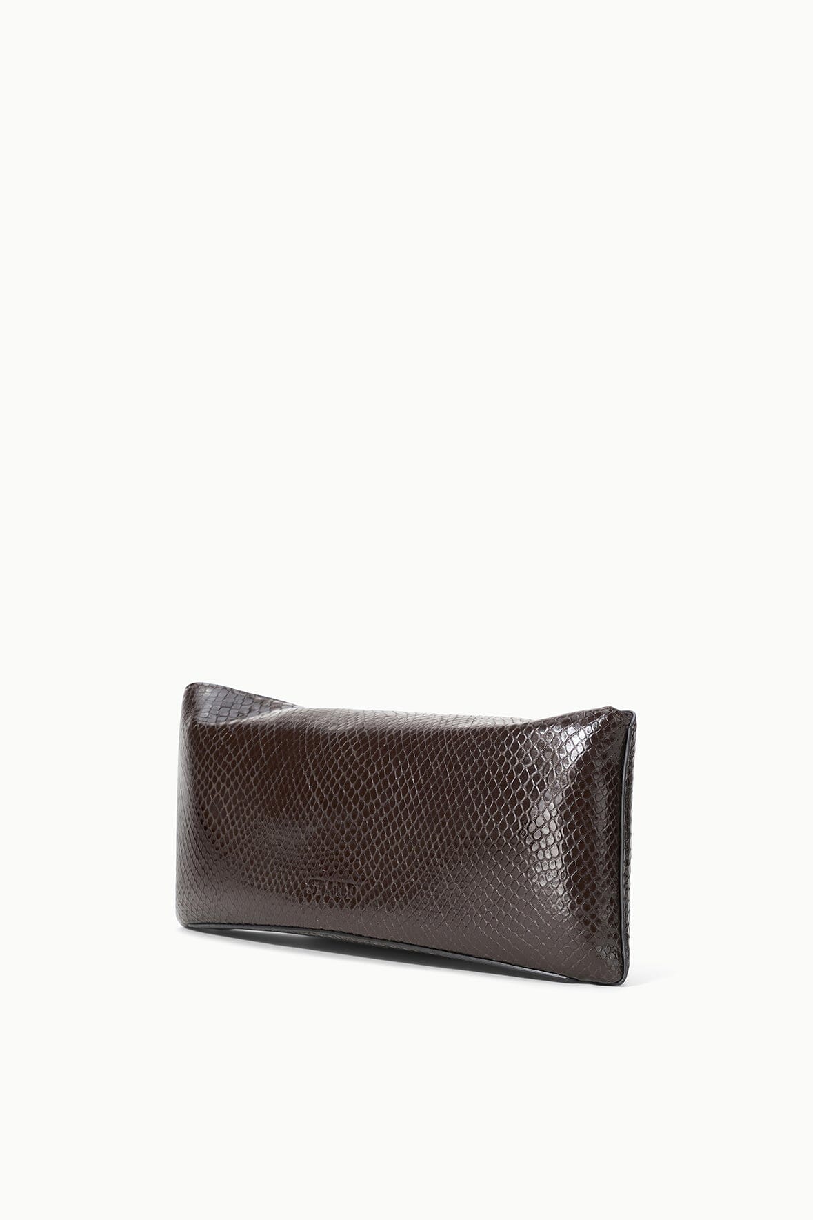 STAUD Eve Clutch Espresso Snake - Handbags available at Hiptique in Woodland Hills