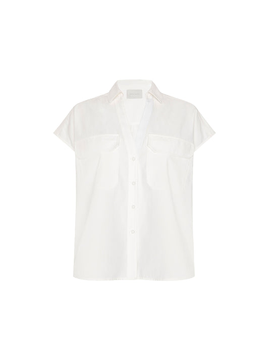 Brochu Walker St Tropez Shirt Salt White - shirt available at Hiptique boutique in Woodland Hills California