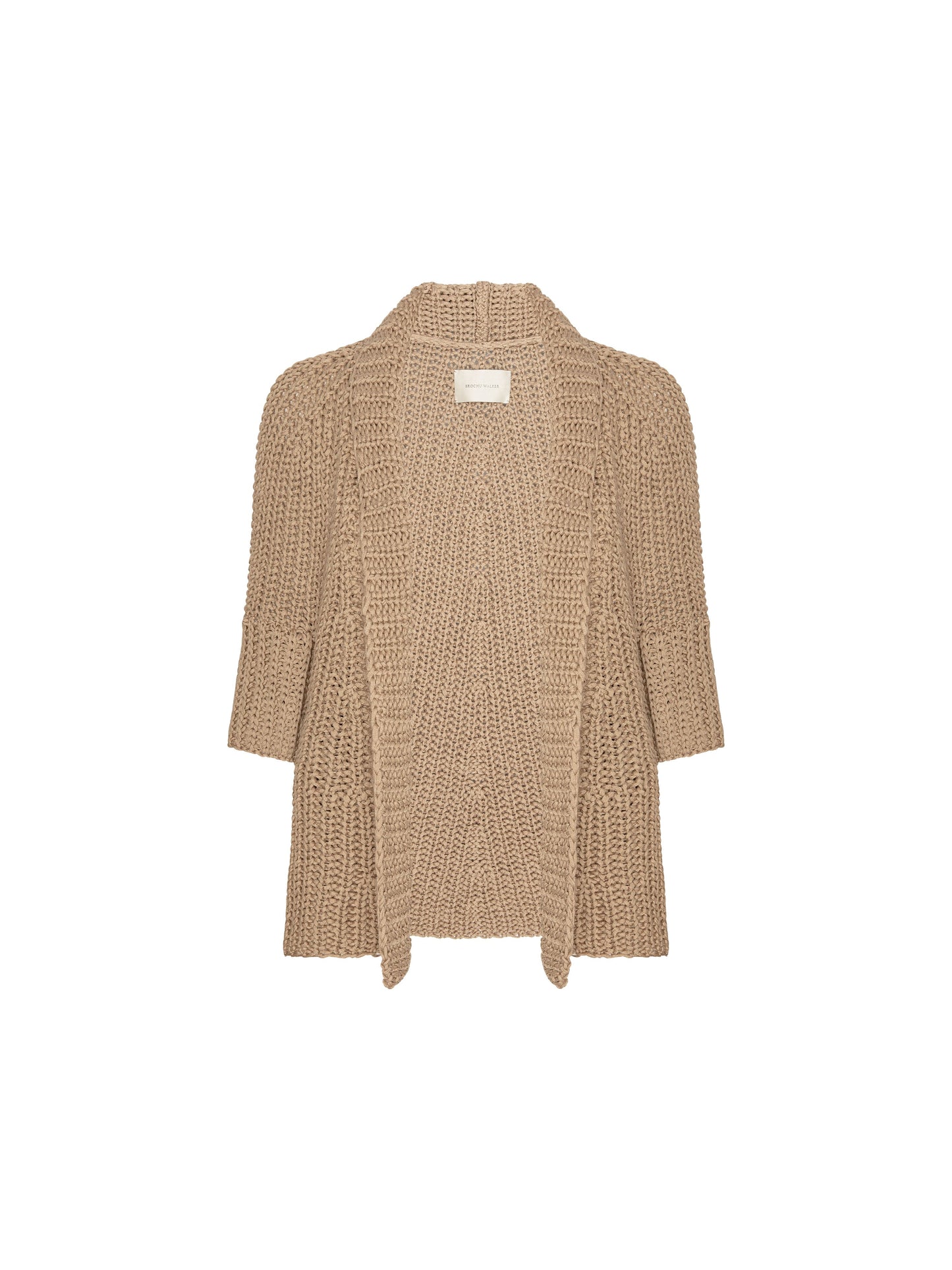 Brochu Walker Fida Handknit Shrug Mocha - product shot - Hiptique Woodland Hills