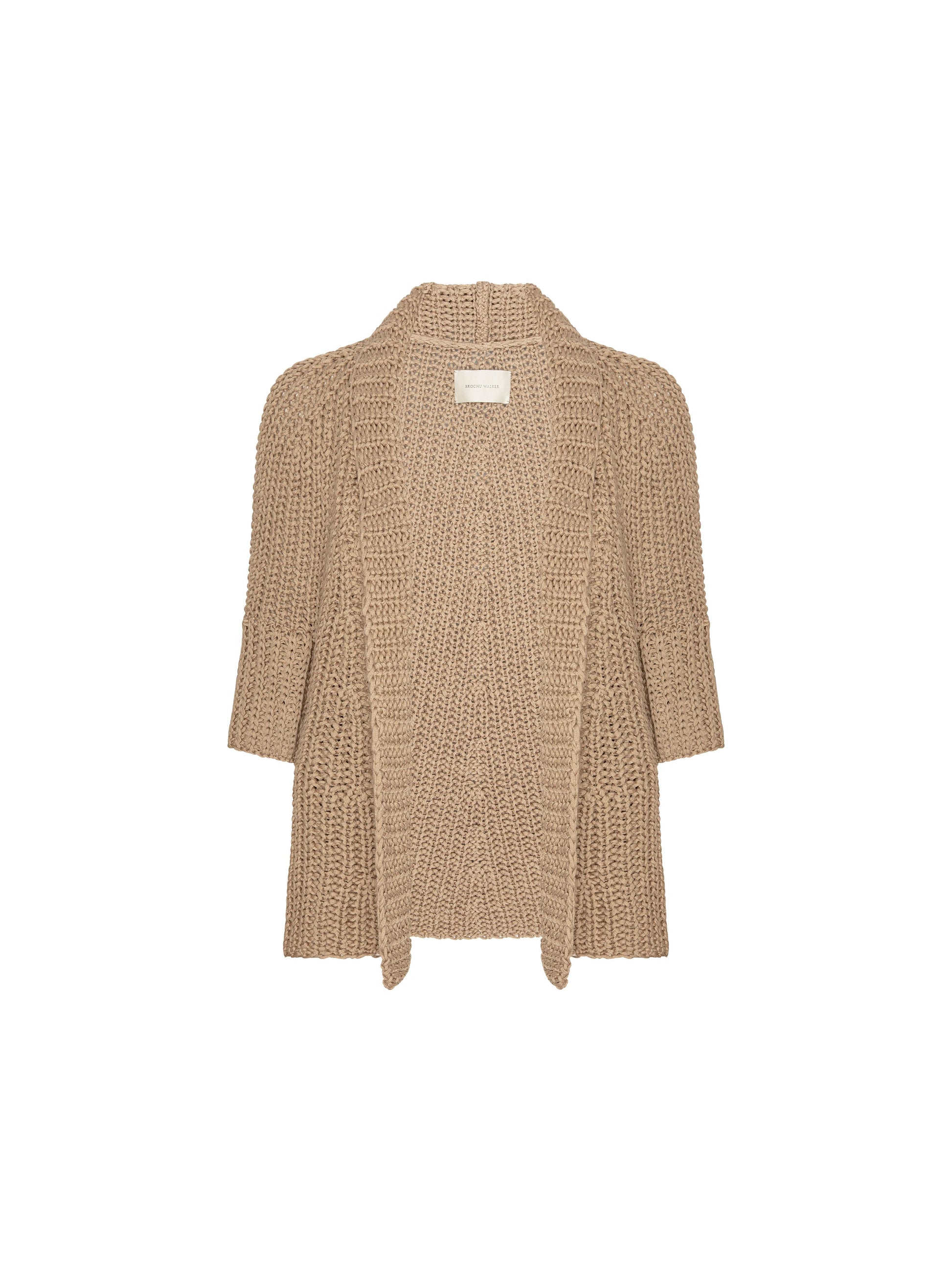Brochu Walker Fida Handknit Shrug Mocha - product shot - Hiptique Woodland Hills
